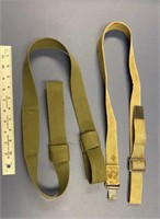 F8) 2 Military Type slings. One looks very old and