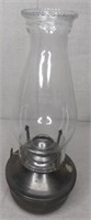 C7) Vintage Oil Lamp Beaded Glass Globe Untested