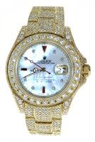 18kt Gold Rolex Yachtmaster MOP Diamond Watch