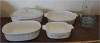 (4) Corningware & (3) Pyrex Dishes
