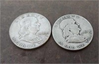(2) Franklin Half Dollars 1951 & 1963