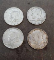 (4) 1964 Half Dollars