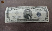 1953A $5 Silver Certificate