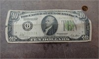 1928B $10 Gold Bill