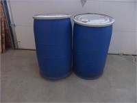 2 Blue Barrels