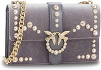 Pinko Love Velvet Pearls Bag
