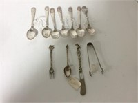 Silver plate collector spoons - Queen E