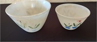 2 Fire King Tulip Mixing Bowls
