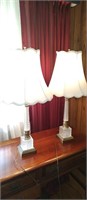 2 Matching Glass Lamps