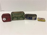 Small vintage tins (4) - mints, condoms,