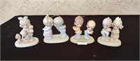 2 Family & 2 Double Precious Moments Figurines