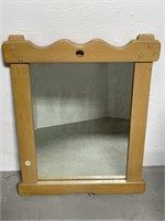 Wooden framed mirror, 25x20 "