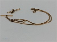 Bates And Bacon Gold Tone Watch Chain 14 1/2 Inch.
