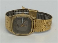 Waltham Man’s Dress Wristwatch In A Gold Tone