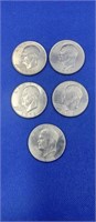 5 Eisenhower Dollar Coins