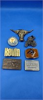 Collection of 7 Belt Buckles