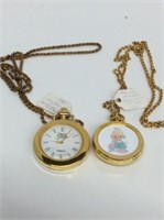 2 Precious Moment Watches And Chains