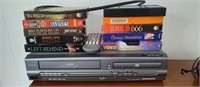 Magnavox VHS/DVD Player Combo and Movies