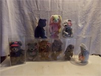 Various Collectible Beanie Babies in Cases