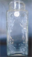 Vintage Embossed Glass Counter Jar