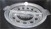 Vintage Federal Glass Windsor Pattern Divided Dish