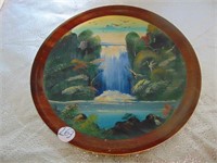 Hand Painted Wooden Plate