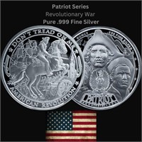 1 Oz: Patriot Series Revolutionary War Silver Coin