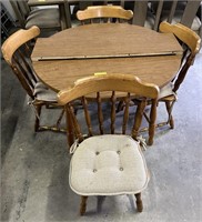 round table 5 chairs & leaf