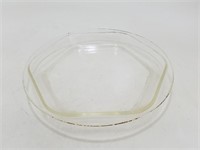 Pyrex 1920S Clear Glass Hexagonal Pie Dish AL114