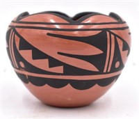 M.H. Loretto Jemez Redware Pottery Jar