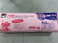 Pink Fiberglass Insulation R-20, 47x15x6 "