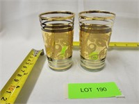 Very Nice Gold Glasses Lot of 2 Unique Design