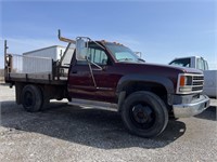 1993 Chevy C3500HD Dually Flat Bed Truck - title