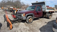 2000 Chevy 3500 Dump truck w plow -title