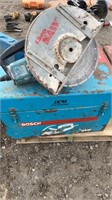Bosch worm drive concrete saw & case
