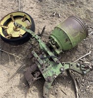 Two John Deere Seed Cans with Press Wheel