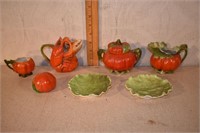 Collection of Royal Bayreuth porcelain tablewares