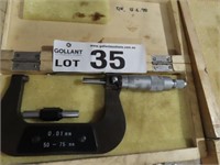 Engineers 50-75mm Outside Micrometer & Case