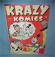 Krazy Komics retro style advertising sign