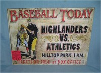 Baseball Today Highlanders Vs. Athletics retro sty