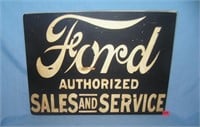Ford authorized parts and service retro style sign
