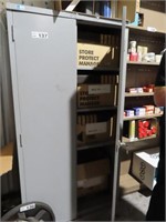 1.8m 2 Door Metal Cabinet & Open Front Shelf