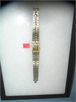 Geneva gold and silver toned watch