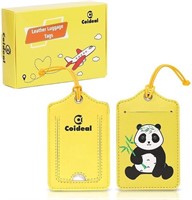 Luggage Tags Leather Printed for Suitcase, Coidea)