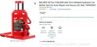 $152 BIG RED 50 Ton Torin Welded Hydraulic Jack
