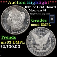 ***Auction Highlight*** 1881-cc Morgan Dollar GSA
