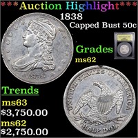 ***Auction Highlight*** 1838 Capped Bust Half Doll