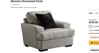$599 Ashley Merwin Oversized Chair