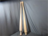 ~ (2) Unfinished Wood Baseball Bats