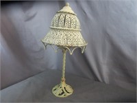 *VTG Green Cast Iron Candle Lamp